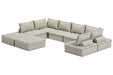 Bales Taupe 8 - Piece Modular Seating - Gate FurnitureSectional