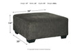 Ballinasloe Smoke Oversized Ottoman - Gate FurnitureOttoman
