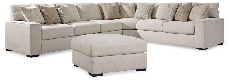 Ballyton Sand 4-Piece Sectional with Ottoman from Ashley - Lara Furniture