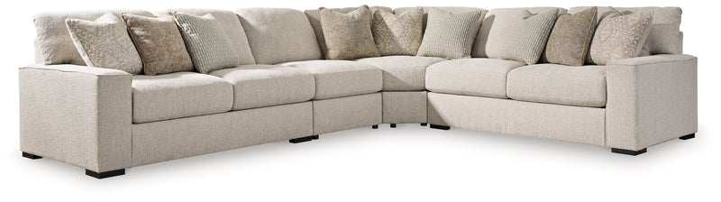 Ballyton Sand 4-Piece Sectional with Ottoman from Ashley - Lara Furniture