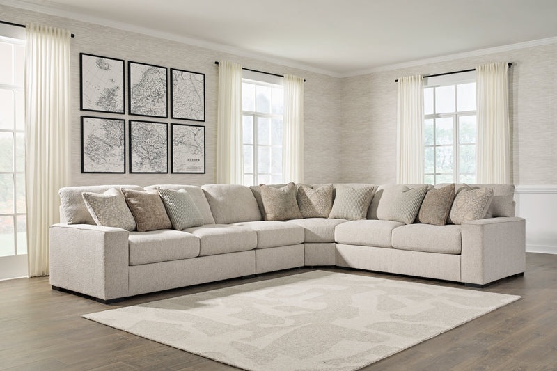 Ballyton Sand 4-Piece Sectional with Ottoman from Ashley - Lara Furniture