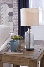 Bandile Clear/Bronze Finish Table Lamp - Lara FurnitureTable Lamp