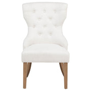 Baney Fabric Upholstered Dining Side Chair Beige and Rustic Honey - 104507