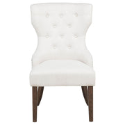 Baney Fabric Upholstered Dining Side Chair Cream and Dark Oak - 104507DOK