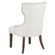 Baney Fabric Upholstered Dining Side Chair Cream and Dark Oak - 104507DOK