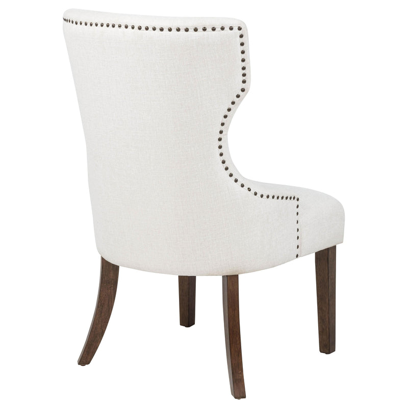 Baney Fabric Upholstered Dining Side Chair Cream and Dark Oak - 104507DOK