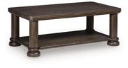 Bannette Dark Brown Coffee Table - T605-1
