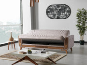 Barbaros Convertible Loveseat in Anthracite - 200-ELIF-BAR-E164-2