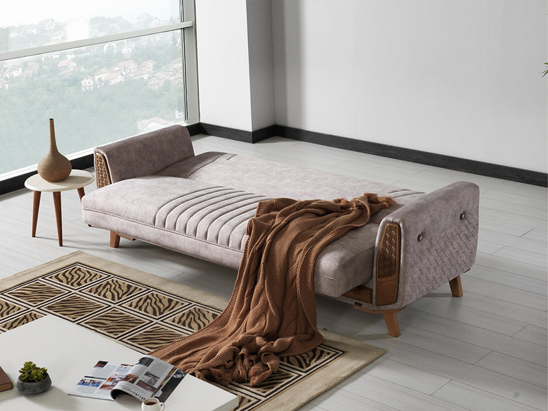 Barbaros Convertible Sofa in Anthracite - 200-ELIF-BAR-E164-3