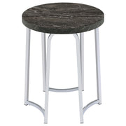 Barcelo Round Faux Marble Top Metal Side Table Grey - 930135