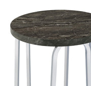Barcelo Round Faux Marble Top Metal Side Table Grey - 930135