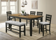 Bardstown Charcoal/Brown/Wheat Extendable Counter Height Dining Set - Lara FurnitureCounter Height Set