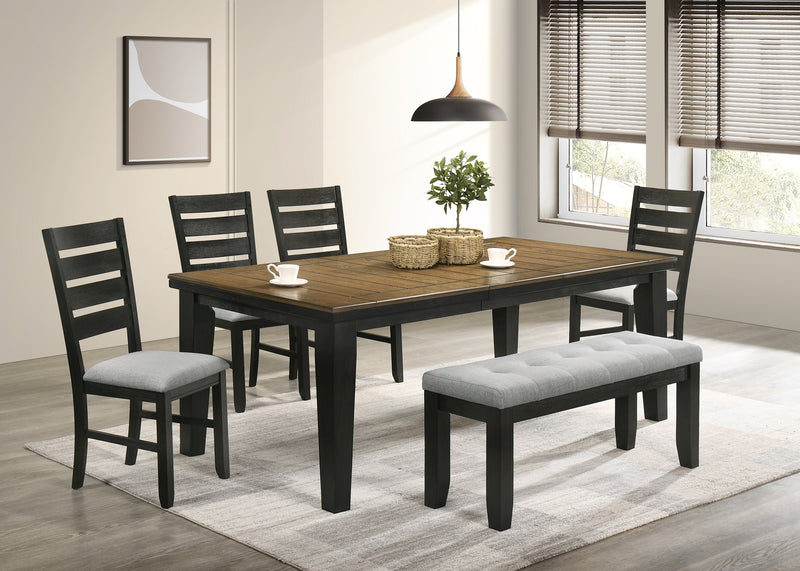 Bardstown Charcoal/Wheat Extendable Dining Set - Lara FurnitureDining Room Set
