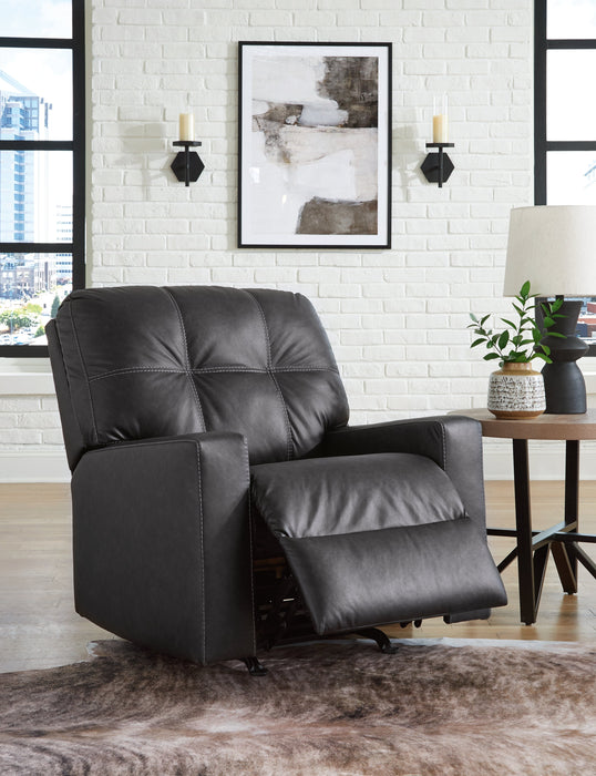 Barlin Mills Sofa, Loveseat and Recliner in Carbon - Gate FurnitureLiving Room Set