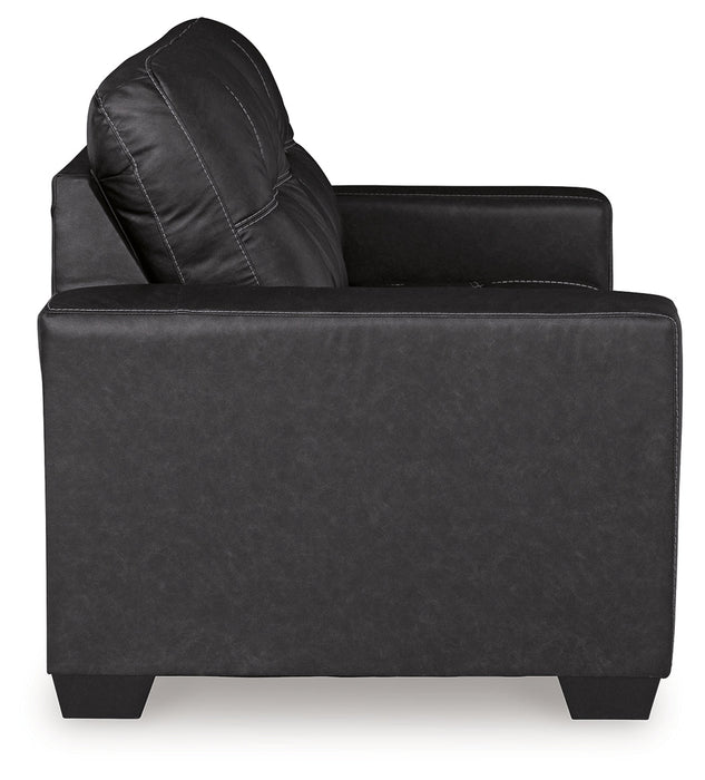 Barlin Mills Sofa, Loveseat and Recliner in Carbon - Gate FurnitureLiving Room Set