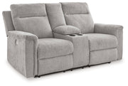 Barnsana Ash Power Reclining Loveseat with Console - 3320196