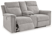 Barnsana Ash Power Reclining Loveseat with Console - 3320196