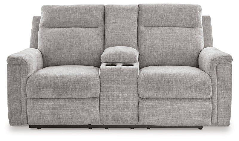 Barnsana Ash Power Reclining Loveseat with Console - 3320196