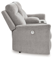 Barnsana Ash Power Reclining Loveseat with Console - 3320196