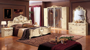 Barocco Bed Ivory, Camelgroup Italy Queen - Lara FurnitureQueen Bed