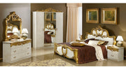 Barocco Bed Ivory W/Gold, Camelgroup Italy Queen - Lara FurnitureQueen Bed