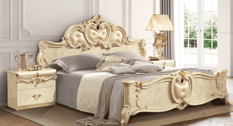 Barocco Bed Q.S. Ivory - i28164