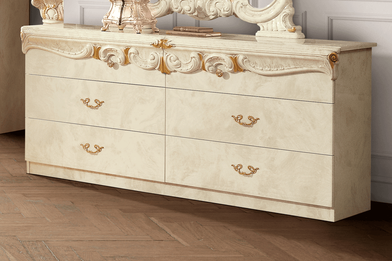 Barocco Double Dresser Ivory - i403