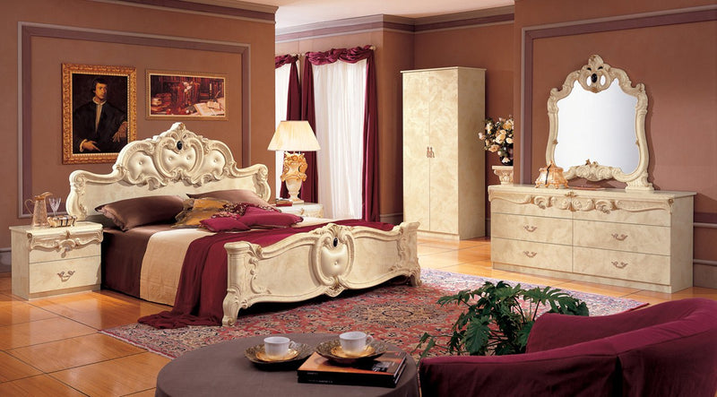 Barocco Ivory Bedroom Set - Lara FurnitureBedroom Set