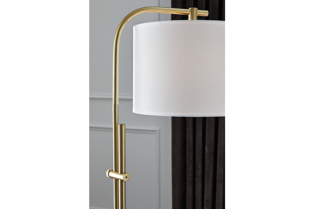 Baronvale Brass Finish Floor Lamp - Gate FurnitureFloor Lamps