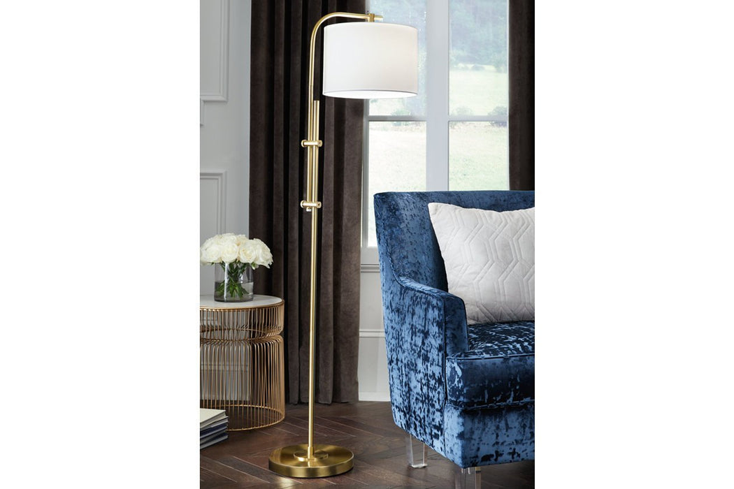 Baronvale Brass Finish Floor Lamp - Gate FurnitureFloor Lamps
