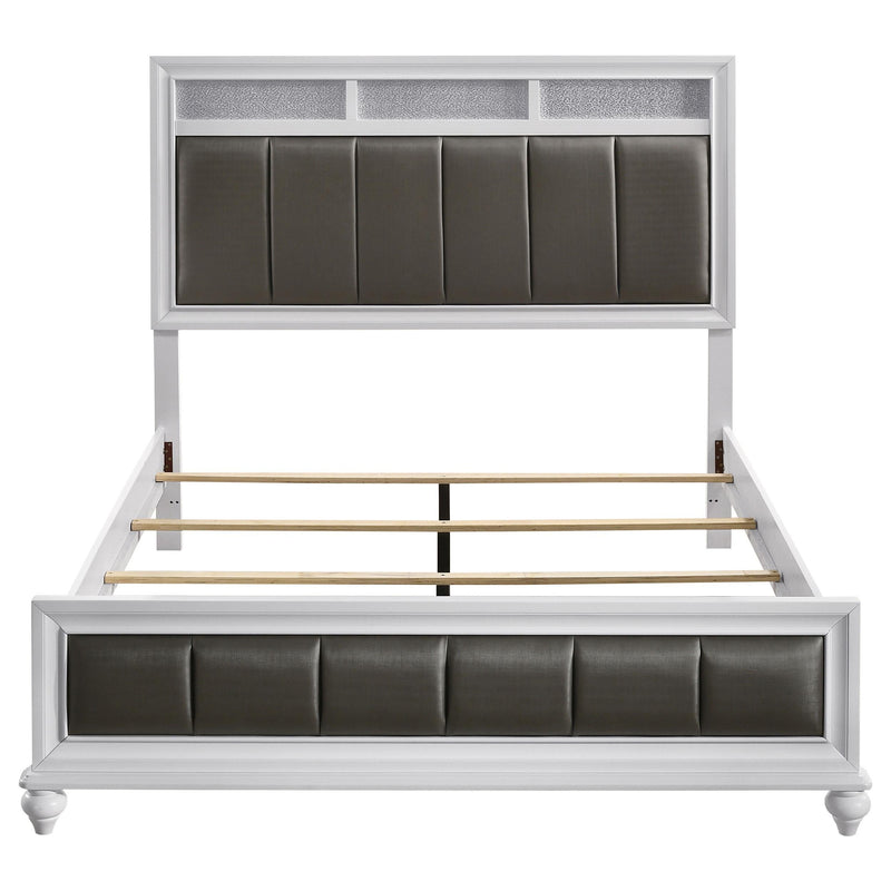 Barzini 4-piece California King Bedroom Set White - 205891KW-S4
