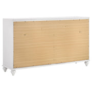 Barzini 4-piece Eastern King Bedroom Set White - 205891KE-S4