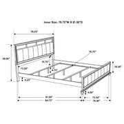 Barzini 4-piece Eastern King Bedroom Set White - 205891KE-S4