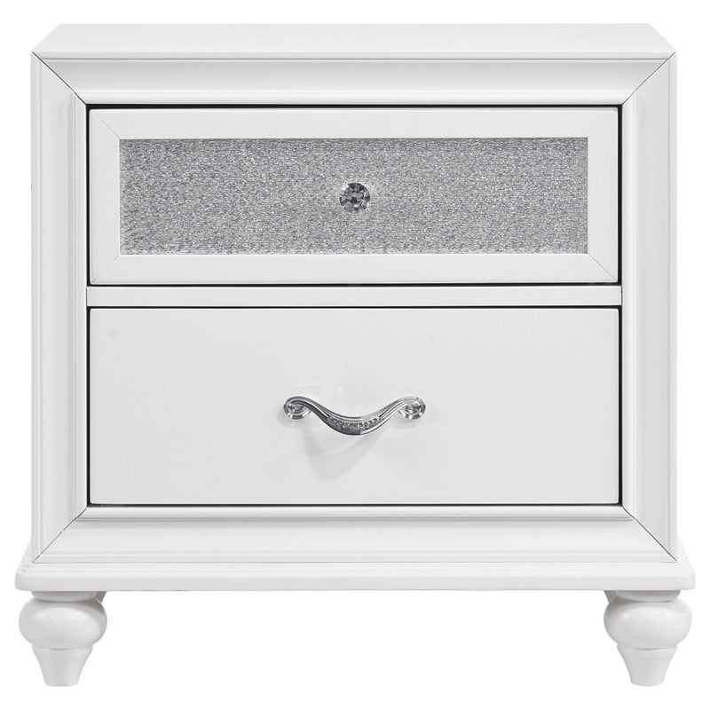 Barzini 4-piece Eastern King Bedroom Set White - 205891KE-S4