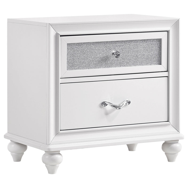 Barzini 4-piece Eastern King Bedroom Set White - 300843KE-S4