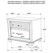 Barzini 4-piece Queen Bedroom Set White - 300843Q-S4