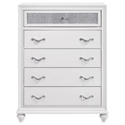Barzini 5-drawer Bedroom Chest White - 205895