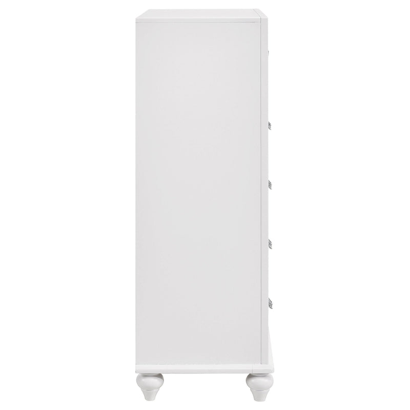 Barzini 5-drawer Bedroom Chest White - 205895