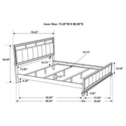 Barzini 5-piece California King Bedroom Set White - 205891KW-S5