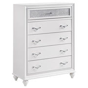 Barzini 5-piece California King Bedroom Set White - 300843KW-S5