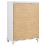Barzini 5-piece California King Bedroom Set White - 300843KW-S5
