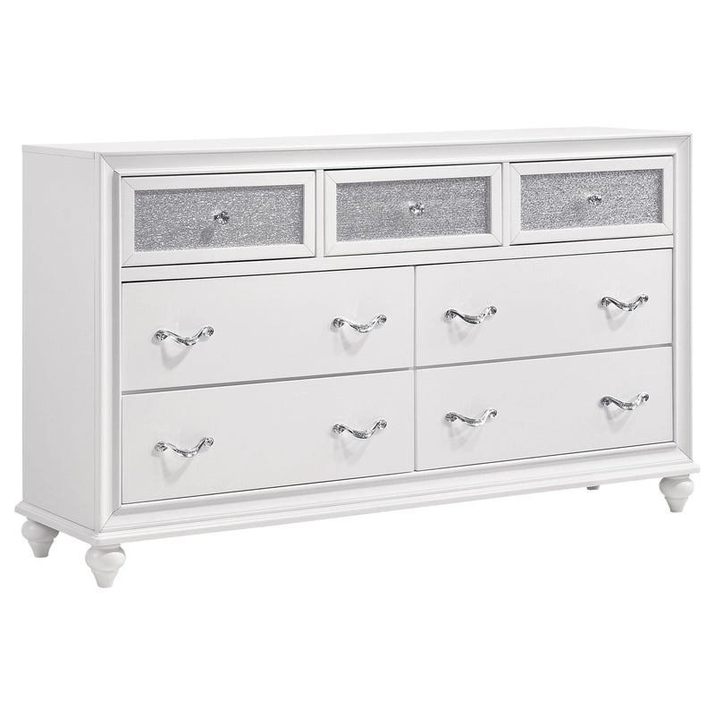 Barzini 5-piece California King Bedroom Set White - 300843KW-S5