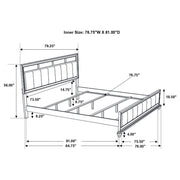 Barzini 5-piece Eastern King Bedroom Set White - 205891KE-S5