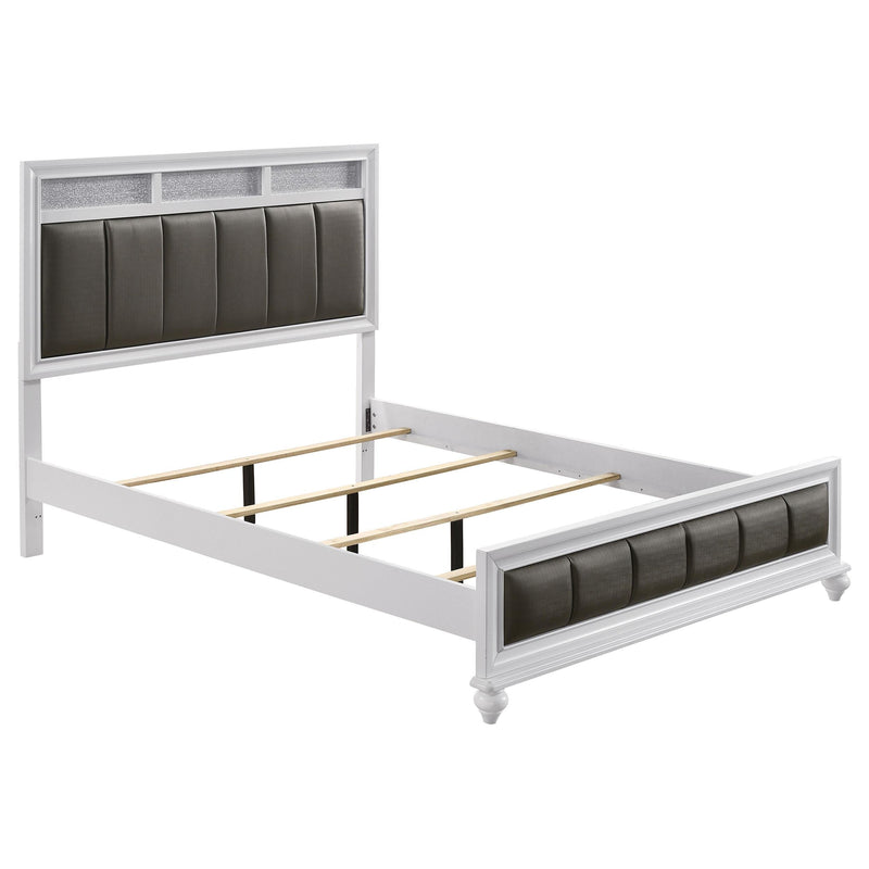 Barzini 5-piece Eastern King Bedroom Set White - 205891KE-S5