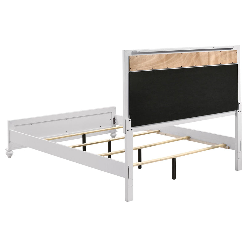Barzini 5-piece Eastern King Bedroom Set White - 205891KE-S5