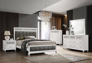 Barzini 5-piece Queen Bedroom Set White - 205891Q-S5