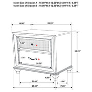 Barzini 5-piece Queen Bedroom Set White - 205891Q-S5
