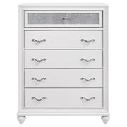 Barzini 5-piece Queen Bedroom Set White - 300843Q-S5