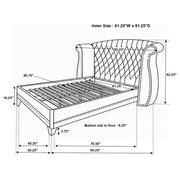 Barzini Upholstered Queen Wingback Bed Black - 300643Q
