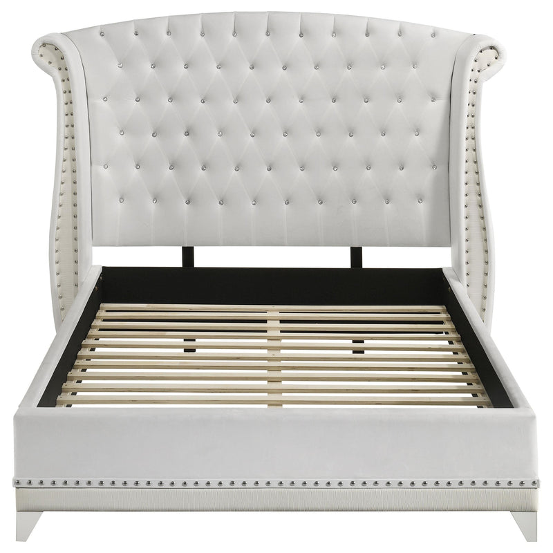 Barzini Upholstered Queen Wingback Bed White - 300843Q